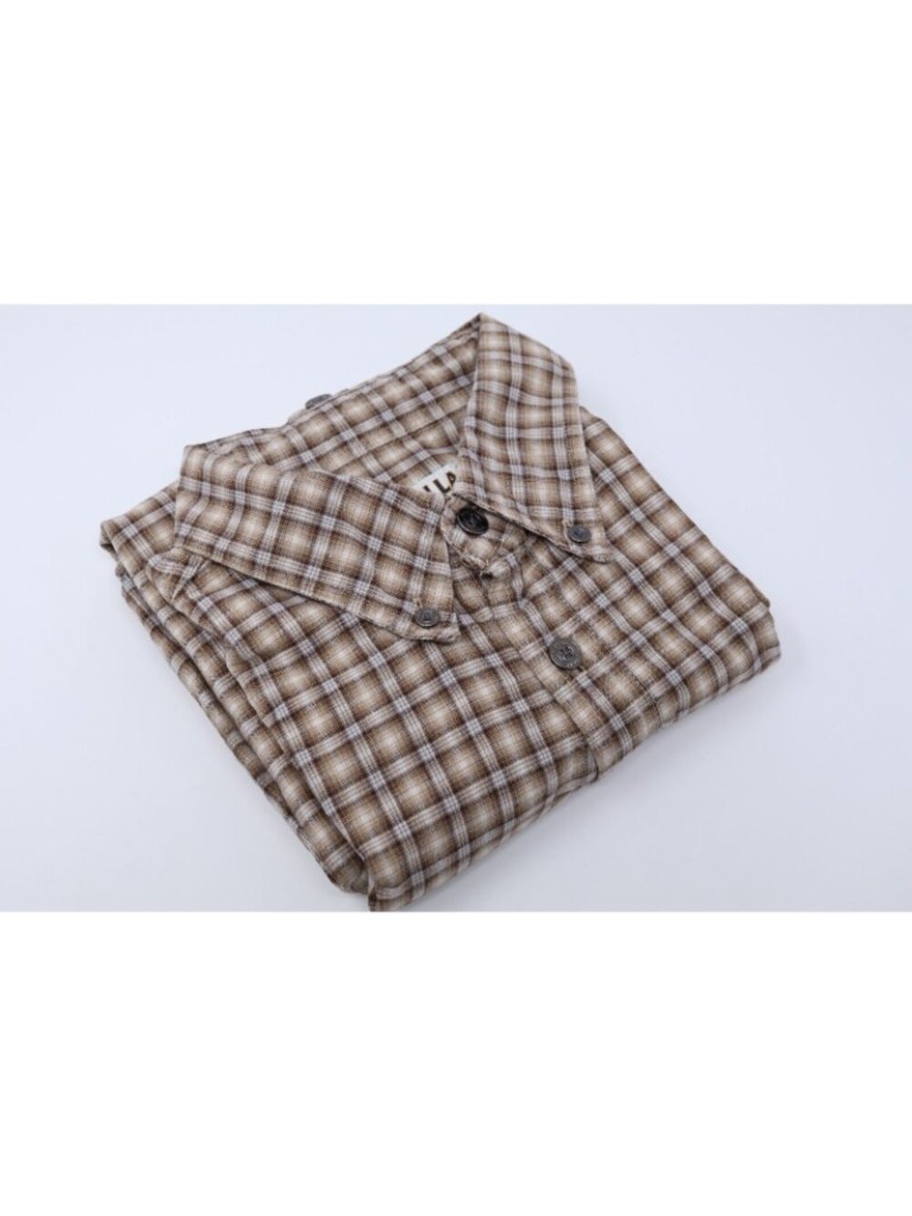 Magellan Sportswear Shirt Mens M Grunge Brown Cabincore Plaid Button Down VTG - Picture 7 of 12